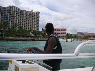 Captain admiring the beach view