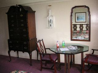 The sitting area by the balcony