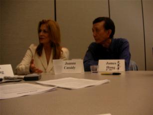 Joanna Cassidy and James Hong